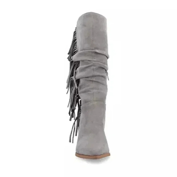 Hartly Women's Stacked Heel Dress Boots from the Journee Collection 7.5 - Picture 5 of 6